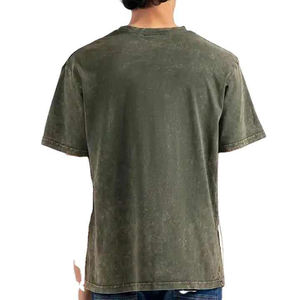 Camisetas de hombre con lavado ácido, color descolorido, material suave y transpirable, corte relajado y cómodo, perfectas para el verano. - Product Image 2
