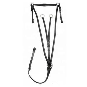 Coraza de cuero para correr con caballo levantado negro Coraza de caballo de cuero hecha a medida con diseño elevado - Product Image 1