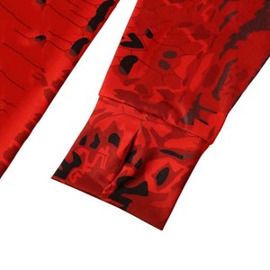 Camisa de Pesca con Capucha para Hombre, Roja, con Estampado por Sublimación, Protección Solar UPF 50, Anti-UV, Ropa de Exterior de Poliéster - Product Image 3