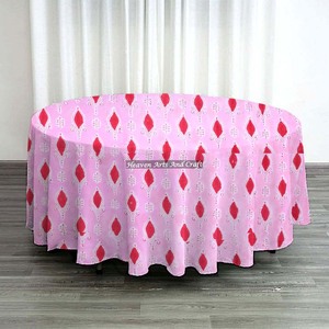 Best Selling <b>Round</b> Table Cloths for Wedding Party Hand Block Printed 100% Cotton <b>Tablecloth</b> Exquisite Designs Cotton Table Cover - Product Image 4