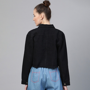 OEM Women's Denim <b>Jackets</b> Women Casual <b>Jean</b> Outwear Fall <b>Jacket</b> Denim Button up Coat Oversize Denim <b>Jacket</b> for <b>Ladies</b> - Product Image 5