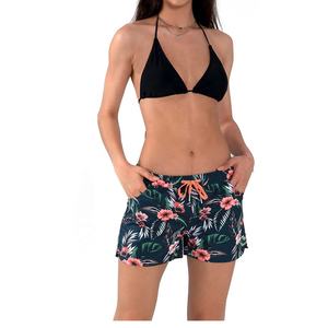 กางเกงขาสั้นชายหาดแบบเรียบง่ายขนาดปกติสำหรับผู้หญิงกางเกงขาสั้นชายหาดน้ำหนักเบาตกแต่งสไตล์ชายหาดใส่ในชีวิตประจำวัน - Product Image 2