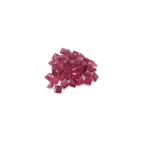 Rubis naturels de Bangkok, carrés calibrés de 4 mm, pierres précieuses de rubis naturelles facettées, prêtes à l'emploi pour la fabrication de bijoux - Product Image 3