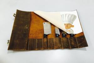 Bolsa de Cuero para Cuchillos de Gran Capacidad, Resistente a Olores, Organizador de Cocina para Restaurante con Correa de Hebilla LSKR-0074 - Product Image 2