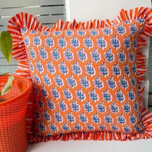 Housses de coussin en coton imprimées à la main, Housses de coussin en coton indien, Vente en gros de housses de coussin indiennes, Housses de coussin ethniques exclusives - Product Image 1