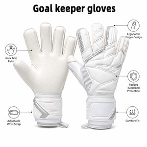 Goalkeeper Match Gloves Feature Strong Catching Grip Lightweight Comfort And Reliable Wrist Support For Competitive <b>Game</b> Play - Product Image 6