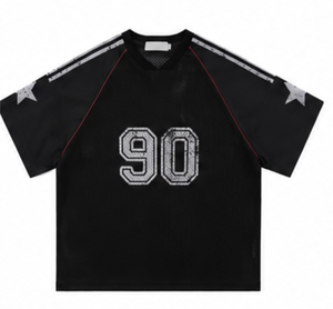 Camisetas de hombre al por mayor con lavado ácido, 100% algodón, de punto de malla de alta densidad, manga corta, holgadas, estilo boxy, con impresión de logotipo personalizado - Product Image 5