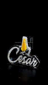 Bijoux Hip Hop Hommes Glacé Personnalisé Émail Moissanite Pendentif 925 Sterling Silver VVS Diamant Nom Initiale Logo Lettre Pendentif - Product Image 3