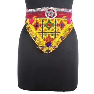 Vintage Belt Belly Dance Bead Afghani Traditional Waist Belt Kuchi Tribal BB046 <b>Old</b> Banjara Real Vintage Handmade Beaded Belts - Product Image 1