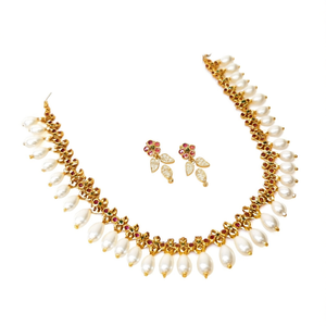 Luxury Gold Plated Pearl Fashion <b>Jewelry</b> <b>Set</b> for <b>Bridal</b> Wedding - Product Image 3
