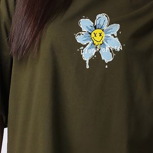 เสื้อยืดคอกลมแขนสั้นสำหรับเด็กผู้หญิงเสื้อยืดผ้าฝ้าย100% สีทึบพิมพ์ลายใหม่ - Product Image 3