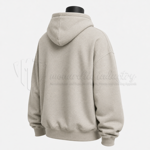 Sudadera con Capucha Oversize Personalizada de Algodón Grueso y Felpa, Estilo Pullover con Hombros Caídos, Ropa Urbana OEM ODM - Product Image 4