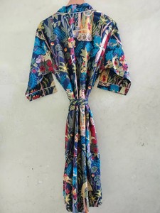 ชุดนอนฤดูร้อน ชุดคลุมกิโมโนผ้าฝ้าย ชุดคลุมอาบน้ำ - Product Image 3