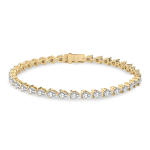 New Arrival High Quality 10k Gold Serene Pear Cut Lab Grown Diamond Tennis Bracelet Available In 3 Ct. Tw GRA Certified Jewelry - Product Image 4
