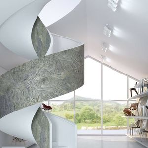 Placage en ardoise ultra-mince de qualité supérieure, épaisseur 1-3 mm, finition argentée brillante, 61 x 122 cm, carré, semi-flexible, placage en marbre naturel, bloc naturel - Product Image 1