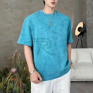 T-shirts décontractés amples unisexes en polyester 100% peigné de haute qualité, respirants et écologiques, modèle International RT-041 - Product Image 2