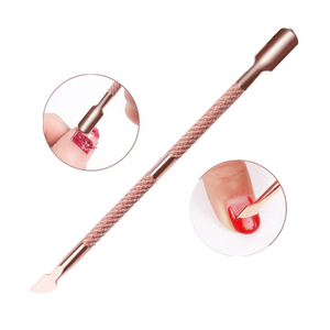 Lot de 12 repousse-cuticules en acier inoxydable or rose, outils de manucure et pédicure, lime à ongles, éliminateur de peaux mortes - Product Image 1