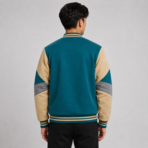 Men Varsity Jacket Custom Logo Soft Comfortable Casual Baseball Bomber Streetwear Varsity Jacket Wholesale High Quality - Product Image 6