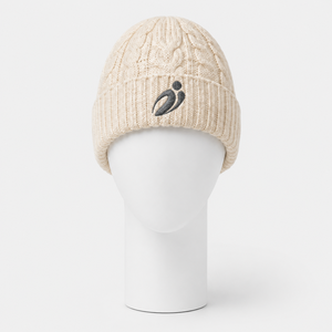 Premium Quality Knitted <b>Beanie</b> Hat Embroidery Logo Front Solid Color Men's Casual Winter 100% Polyester Breathable <b>Waterproof</b> - Product Image 1