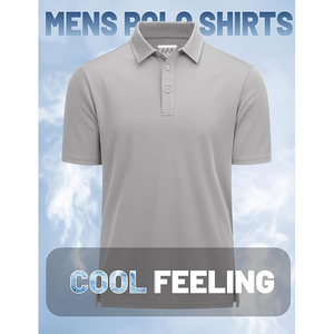 Men Golf <b>Polo</b> Shirt Ice Silk Lightweight Quick Dry Breathable Custom Logo <b>Sports</b> Casual - Product Image 4