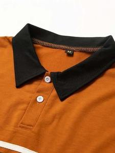 Polo Informal Ligero y Cómodo para Hombre, con Estampado de Rayas y Color Sólido, Transpirable, de Poliéster y Algodón, Tejido, Talla Grande - Product Image 4