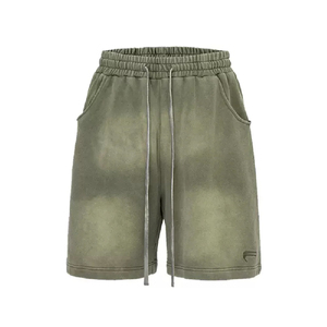 Shorts longs pour hommes en coton French Terry délavé à l'acide, fabrication sur mesure, design personnalisé, confortables, toutes tailles – Grande Vente - Product Image 4