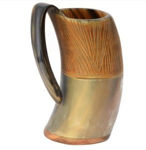 Jarra de Cerveza Hecha a Mano de Cuerno Natural, Jarra Moderna para Beber, Ecológica, Regalo Empresarial, Talla L, Calidad Premium - Product Image 4