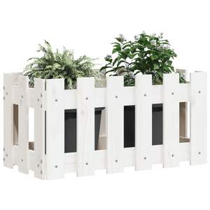 Jardinières et pots de fleurs en bois de pin massif blanc, de taille moyenne et durables - Product Image 3