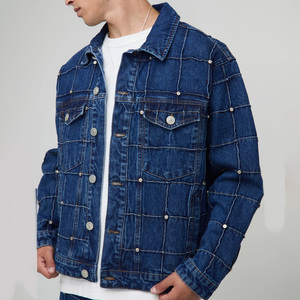 Wholesale denim <b>jacket</b> custom <b>jacket</b> oversized <b>jacket</b> washed denim fall <b>jacket</b> USA market - Product Image 2