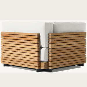 Muebles de sofá hechos de madera de teca con un estilo moderno y sencillo, aptos para uso en exteriores o interiores, resistentes y duraderos. - Product Image 5