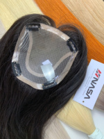 Precio de Fábrica al por Mayor: Toppers de Cabello Humano Vietnamita Remy Grado Sarah Modelo Nasa para Mujer, Encaje 3D, Color Negro Natural, 100g