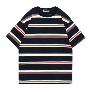 T-shirt en coton uni de haute qualité pour homme, col rond, décontracté, en jersey de coton - Product Image 3