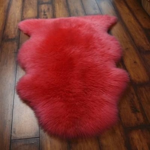 Tapis en peau de mouton violette, motif animalier, forme originale, peluche épaisse, tufté à la main, avec dos antidérapant en caoutchouc, pour salon et décoration intérieure - Product Image 2