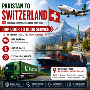 Servicio de Envío de Pakistán a Suiza |   Transporte Aéreo y Marítimo |   Entrega de Carga Puerta a Puerta - Product Image 1