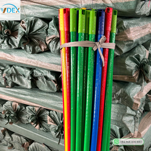 Wooden <b>Broomstick</b>, PVC Coated Finish & Reinforced Color Plastic Cap - Product Image 4
