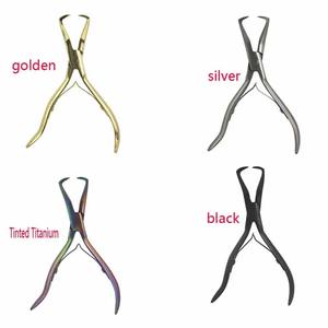 Pinza de Acero Inoxidable de 5.5 Pulgadas con Dos Ganchos para Extensiones de Cabello Malayo No Remy, Estilo Lacio Rizado, Ligera - Product Image 1