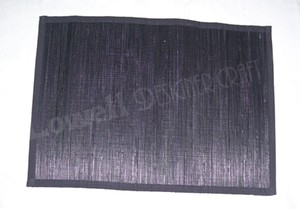Handwoven black Patterned Table Mat Eco Friendly Cotton Jute Blend Durable Dining <b>Placemat</b> for Home Kitchen Use - Product Image 3