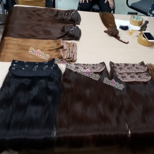 Perruque de cheveux humains, gros G, fabrication au Vietnam, ne s'emmêle pas, ne perd pas ses cheveux, ne brille pas - Product Image 4