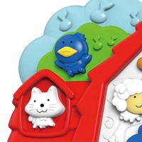 Jouet musical éducatif en plastique Sons d'animaux Ferme du soleil matinal pour enfants 12M+ (2 piles AA requises)