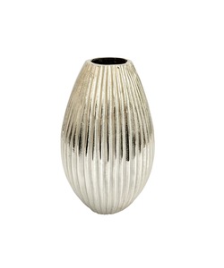 Vase à fleurs moderne en aluminium texturé, récipient décoratif en métal pour table, centre de table pour la décoration de mariages et d'anniversaires - Product Image 3