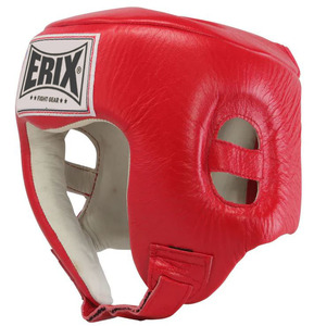 Casque de boxe personnalisé de haute qualité 2026 avec double visière en cuir, aérations et rembourrage absorbant les chocs pour le sparring - Product Image 1
