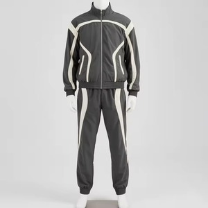 Custom Logo Streetwear Vintage <b>Zipper</b> <b>Jacket</b> Suits Fashion Jogging Set Reflective Windbreaker <b>Jacket</b> Tracksuit for Men - Product Image 6