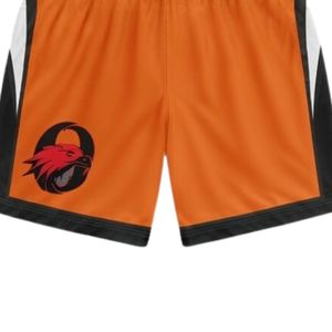 Ensemble d'uniformes de lacrosse unisexe orange et noir sublimés, maillot et short de sport réversibles en polyester léger, vêtements de performance - Product Image 6
