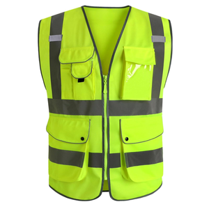Chaleco de Seguridad de Alta Visibilidad con Múltiples Bolsillos, Logotipo Personalizado, Ropa de Trabajo Industrial para la Construcción, Chaleco Reflectante de Seguridad Vial - Product Image 4