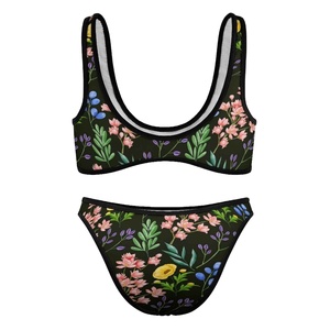 Conjunto de Bikini Colorido de Alta Calidad, Top Corto con Soporte, Traje de Baño Duradero para Mujer, Traje de Baño y Ropa de Playa - Product Image 2