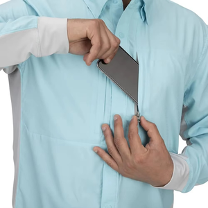 Nouvelle Chemise Tendance pour Hommes à Boutons, Anti-UV UPF 50+, Manches Longues, Poignets Côtelés, Logo Personnalisé, Grandes Tailles, Vente en Gros - Product Image 3