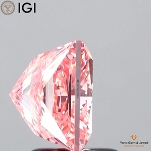 เพชร CVD ผลิตในห้องปฏิบัติการ 2.50 กะรัต พร้อมใบรับรอง IGI รูปทรงปริ้นเซส สีชมพูแฟนซีสดใส ความสะอาด VVS2 สำหรับแหวนหรูหรา เป็นของขวัญ - Product Image 5