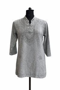 Camisa de Viscosa Bordada para Mujer, Fabricante de Ropa de Playa, Casual, Manga Larga - Product Image 4