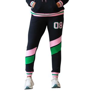 AKA Black Colorblock Tracksuit Women Two Piece Set Hoodie Jogger <b>Pants</b> Pink Green Premium Athletic Wear - Product Image 2