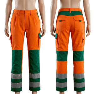 Men's and Womens <b>Pants</b> 280GSM Cotton Poly Twill Safety <b>Work</b> <b>Pants</b> Panel <b>Cargo</b> Trousers Reflective Tape Print Custom Logo Printed - Product Image 1